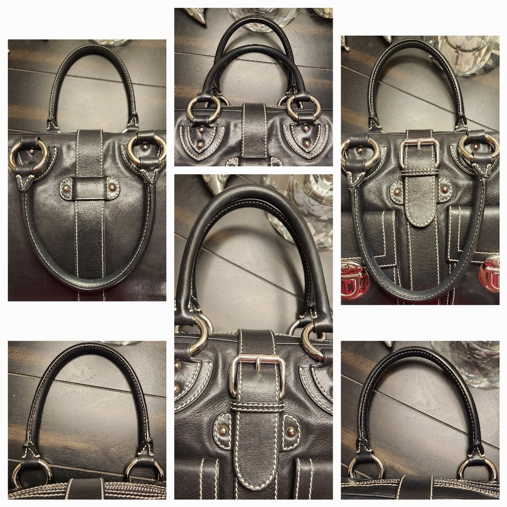 Marc Jacobs Black Leather Satchel with Silver Details - Picture 15 of 16